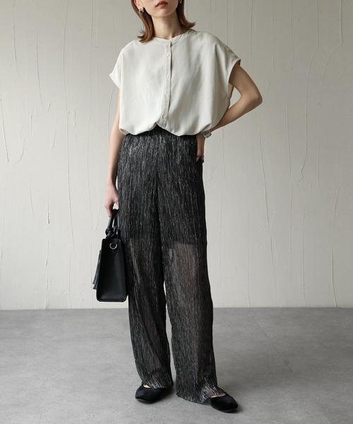 Chillfar（チルファー）の「シアープリーツパンツ（その他パンツ・レディース・シルバー/アイボリー・FREE）」の7枚目の写真