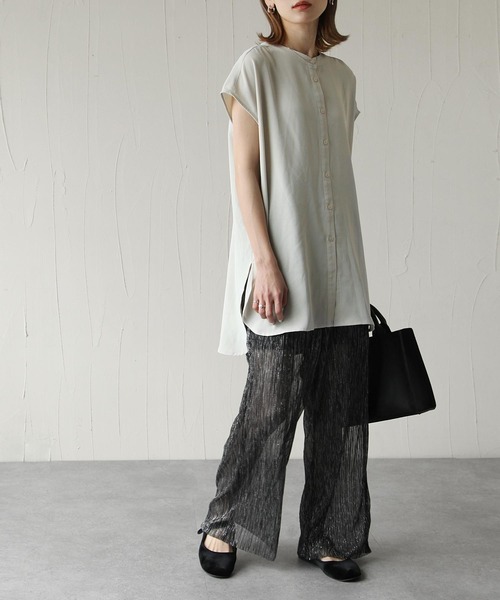 Chillfar（チルファー）の「シアープリーツパンツ（その他パンツ・レディース・シルバー/アイボリー・FREE）」の11枚目の写真