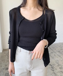 LIAN | リネンタッチキャミソール＆カーディガンセット(カーディガン/ボレロ)