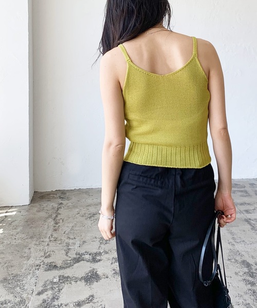 LIAN（リアン）の「リネンタッチキャミソール＆カーディガンセット（カーディガン/ボレロ・レディース・ブラック/ベージュ/オフホワイト/イエロー/オレンジ・FREE）」の12枚目の写真