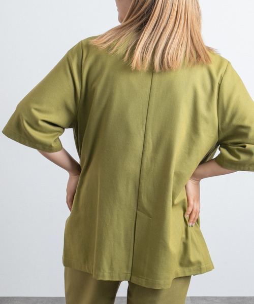 kutir（クティール）の「【セットアップ可能！】半袖ジャケット（テーラードジャケット・レディース・ライトグリーン/レンガ/ブラック/ブルーグリーン・SMALL/LARGE/MEDIUM）」の14枚目の写真