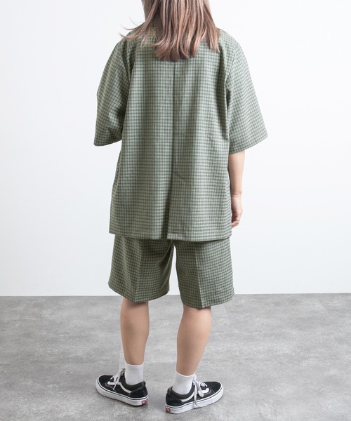 kutir（クティール）の「【セットアップ可能！】半袖ジャケット（テーラードジャケット・レディース・ライトグリーン/レンガ/ブラック/ブルーグリーン・SMALL/LARGE/MEDIUM）」の22枚目の写真