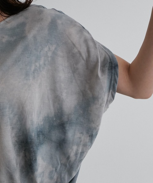 vis-`a-vis（ビサビ）の「【WEB限定】タイダイ染ドレープTシャツ（Tシャツ/カットソー・レディース・サックスブルー/グリーン系その他・FREE）」の19枚目の写真