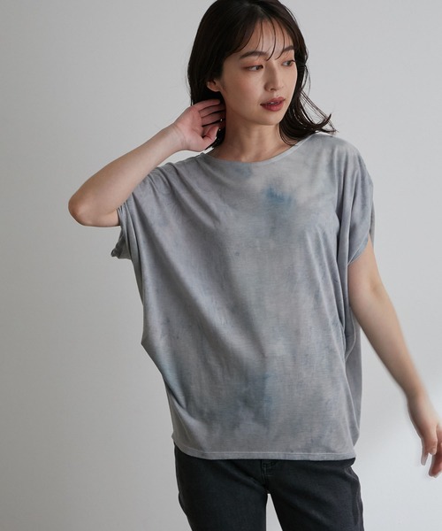 vis-`a-vis（ビサビ）の「【WEB限定】タイダイ染ドレープTシャツ（Tシャツ/カットソー・レディース・サックスブルー/グリーン系その他・FREE）」の20枚目の写真