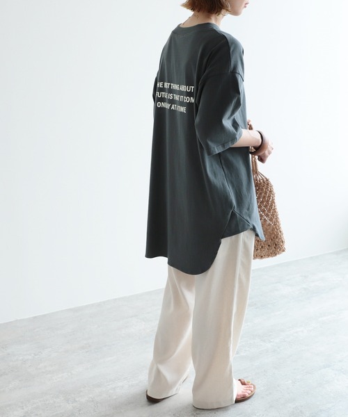 reca(レカ)の「バックプリントTシャツ(Tシャツ/カットソー・レディース・ホワイト/グレー/チャコール・FREE)」の8枚目の写真