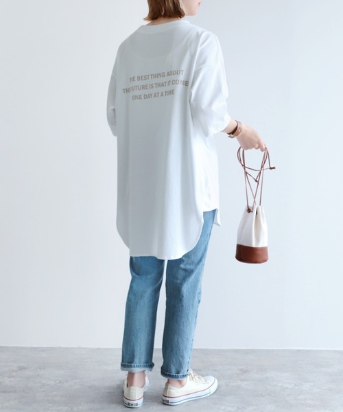 reca(レカ)の「バックプリントTシャツ(Tシャツ/カットソー・レディース・ホワイト/グレー/チャコール・FREE)」の19枚目の写真