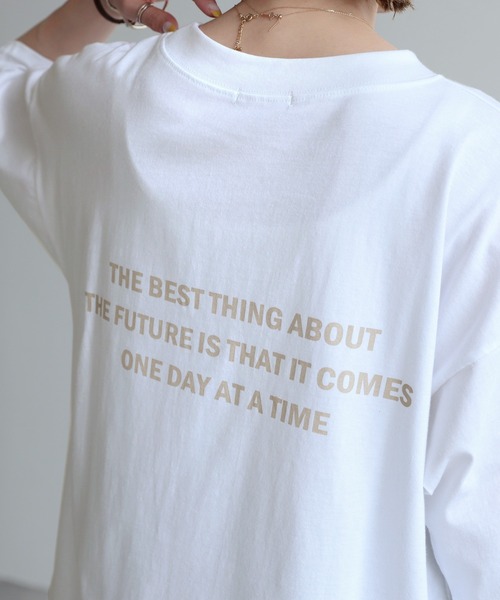 reca(レカ)の「バックプリントTシャツ(Tシャツ/カットソー・レディース・ホワイト/グレー/チャコール・FREE)」の18枚目の写真