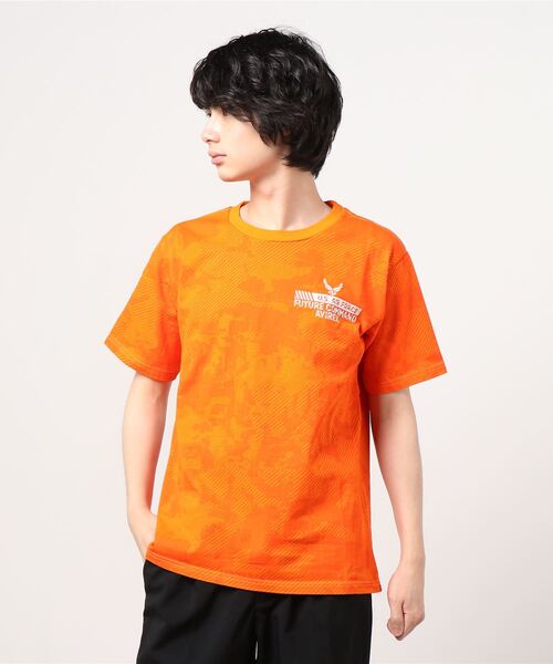 AVIREX（アヴィレックス）の「AVIREX/ アヴィレックス　刺繍Tシャツ フューチャーコマンド/S/S EMB TEE 'FUTURE COMMAND'（Tシャツ/カットソー・メンズ・ネイビー/オフホワイト/ライム/Orange/ブラウン系その他2・MEDIUM/LARGE/X-LARGE/XX-LARGE）」の7枚目の写真