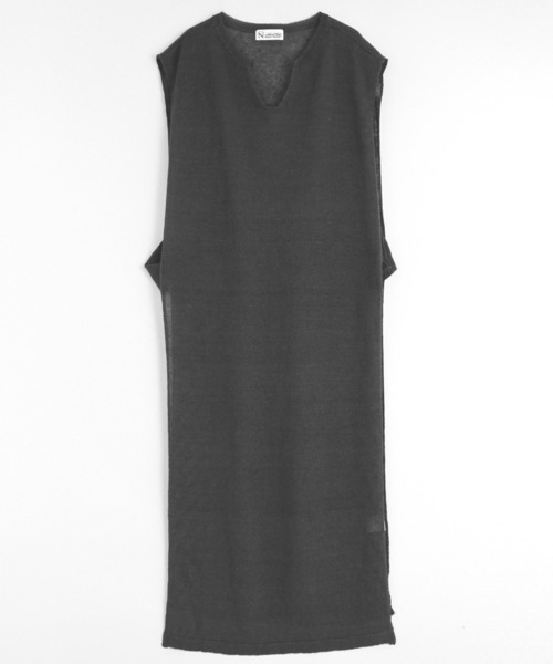 【セール】K2538 リネンニットジレワンピース（ワンピース）｜RNA-N（アールエヌエーエヌ）