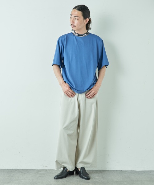 Lui's（ルイス）の「RAKISHネックロゴカットソー（Tシャツ/カットソー・メンズ・ブラック/オフホワイト/ブルー・SMALL/MEDIUM）」の8枚目の写真