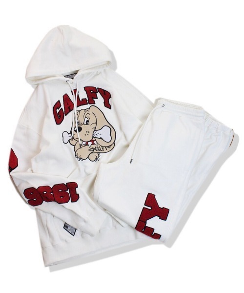 GALFY（ガルフィー）の「【GALFY/ガルフィー】わんわん大学セットアップ（プルパーカー+スウェットパンツ）（セットアップ・メンズ・グレー/オフホワイト/ブラック/グリーン・XL/L）」の5枚目の写真