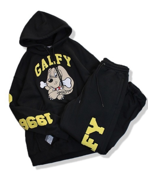 GALFY（ガルフィー）の「【GALFY/ガルフィー】わんわん大学セットアップ（プルパーカー+スウェットパンツ）（セットアップ・メンズ・グレー/オフホワイト/ブラック/グリーン・XL/L）」の8枚目の写真