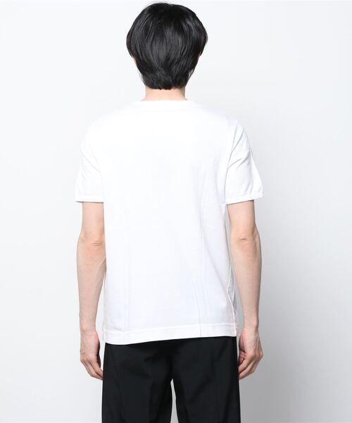 CIRCOLO 1901（チルコロ 1901）の「CIRCOLO(チルコロ)　ヘンリーネックTシャツ（Tシャツ/カットソー・メンズ・ブルー/ホワイト・LARGE/MEDIUM）」の4枚目の写真