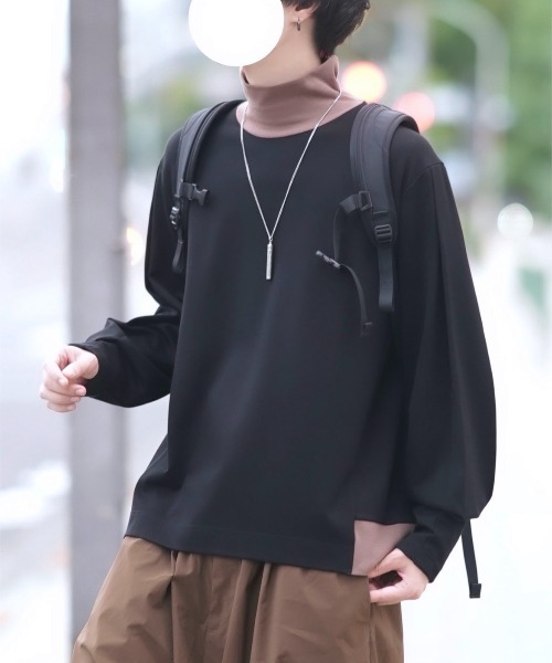 DOOPZ（ドープス）の「TURTLE NECK LONG T / タートルネックロンT（Tシャツ/カットソー・メンズ・ブラック/ネイビー・SMALL/MEDIUM/LARGE）」の21枚目の写真