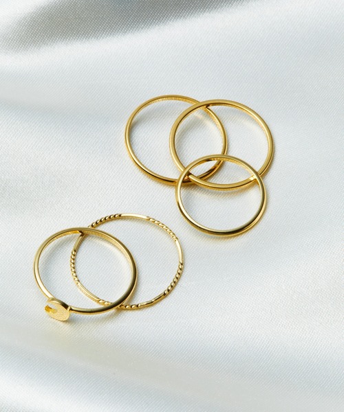 Romansual(ロマンシュアル)の「Romansual/moonリングセット(リング・レディース・シルバー/ゴールド・FREE)」の2枚目の写真