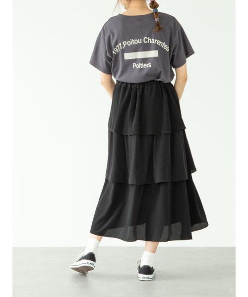 SLURR（スラ―）の「フリルティアードスカート（スカート・レディース・ブラック/アイボリー/ミント・FREE）」の20枚目の写真