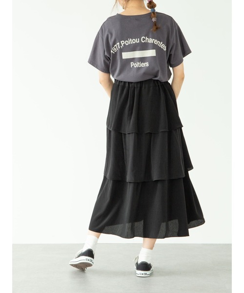 SLURR（スラ―）の「フリルティアードスカート（スカート・レディース・ブラック/アイボリー/ミント・FREE）」の10枚目の写真