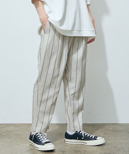 JUNRED（ジュンレッド）の「ハイストレッチリネンイージーパンツ（その他パンツ・メンズ・チャコールグレー/ダークブラウン/ベージュ/ベージュ系その他・LL/M/L）」の8枚目の写真