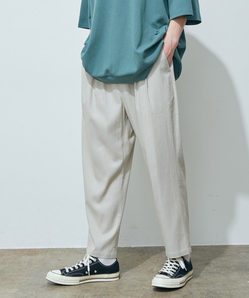 JUNRED（ジュンレッド）の「ハイストレッチリネンイージーパンツ（その他パンツ・メンズ・チャコールグレー/ダークブラウン/ベージュ/ベージュ系その他・LL/M/L）」の10枚目の写真