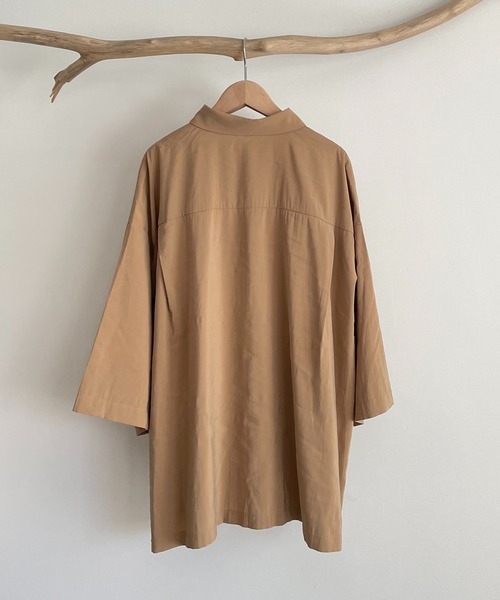 CANAL JEAN(キャナルジーン)の「RED CHOP WORKS(レッドチョップワークス) オーバースリットシャツ(シャツ/ブラウス・レディース・ブラック/ベージュ/パープル・ONE SIZE)」の10枚目の写真