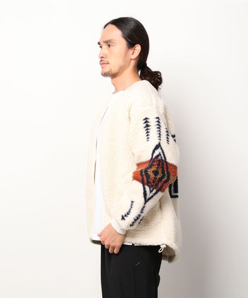 PENDLETON（ペンドルトン）の「【PENDLETON / ペンドルトン】 ボア フリース カーディガン 14755105 MNY（その他アウター・メンズ・ブラック/アイボリー/キャメル・FREE）」の4枚目の写真