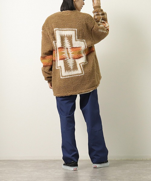PENDLETON（ペンドルトン）の「【PENDLETON / ペンドルトン】 ボア フリース カーディガン 14755105 MNY（その他アウター・メンズ・ブラック/アイボリー/キャメル・FREE）」の3枚目の写真