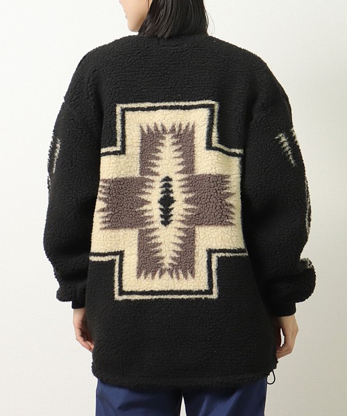 PENDLETON ペンドルトン　ボア フリース カーディガン　ジップ　Vネック セールPENDLETON ⁄ ペンドルトン ボア フリース カーディガン