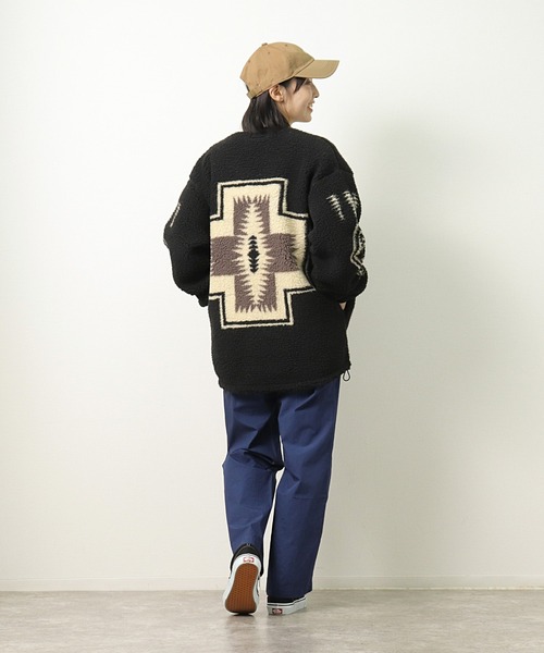 PENDLETON（ペンドルトン）の「【PENDLETON / ペンドルトン】 ボア フリース カーディガン 14755105 MNY（その他アウター・メンズ・ブラック/アイボリー/キャメル・FREE）」の10枚目の写真