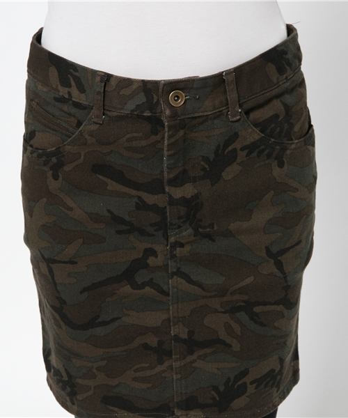 JOURNAL STANDARD（ジャーナルスタンダード）の「カツラギストレッチ カモフラプリントタイトスカート #（スカート・レディース・カーキ・38/36/40）」の2枚目の写真