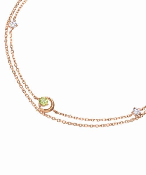 4℃ ゴールドブレスレット グリーンストーン【8 月誕生石】 4℃ ゴールドブレスレット グリーンストーン【8 月誕生石】