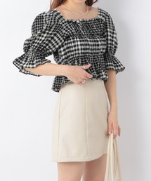 Heather | チェックコットンスクエアブラウス【SETUP対応】　958861(シャツ/ブラウス)