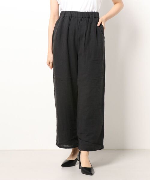 Samansa Mos2（サマンサ モスモス）の「綿麻ダブルガーゼリラックスパンツ（その他パンツ・レディース・ベージュ/オレンジ/ブラック・ﾌﾘ-）」の2枚目の写真