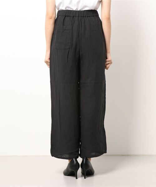 Samansa Mos2（サマンサ モスモス）の「綿麻ダブルガーゼリラックスパンツ（その他パンツ・レディース・ベージュ/オレンジ/ブラック・ﾌﾘ-）」の4枚目の写真