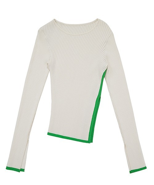 Fano Studios(ファノ ストゥディオズ)の「【Fano Studios】Contrast piping rib knit FX21S286(ニット/セーター・レディース・ホワイト・S/M/L)」の10枚目の写真