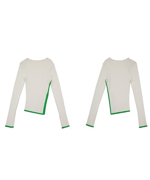 Fano Studios(ファノ ストゥディオズ)の「【Fano Studios】Contrast piping rib knit FX21S286(ニット/セーター・レディース・ホワイト・S/M/L)」の11枚目の写真