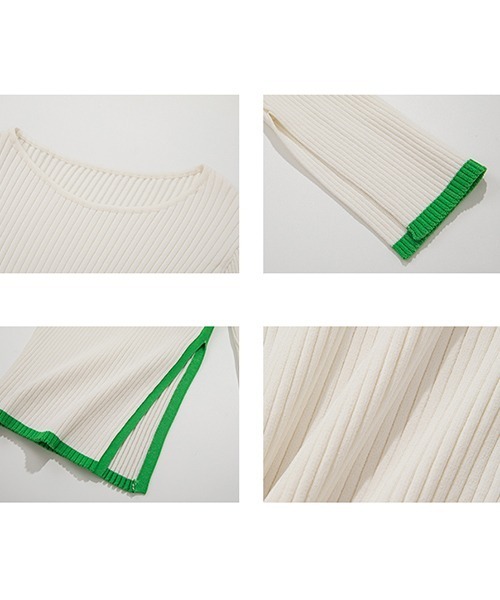 Fano Studios(ファノ ストゥディオズ)の「【Fano Studios】Contrast piping rib knit FX21S286(ニット/セーター・レディース・ホワイト・S/M/L)」の12枚目の写真
