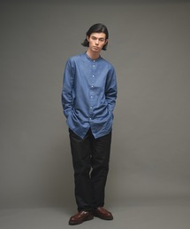 【 Le Sans Pareil / ルサンパレイユ 】 COTTON LINEN BAND COLLAR SHIRTS 綿麻バンドカラーシャツ