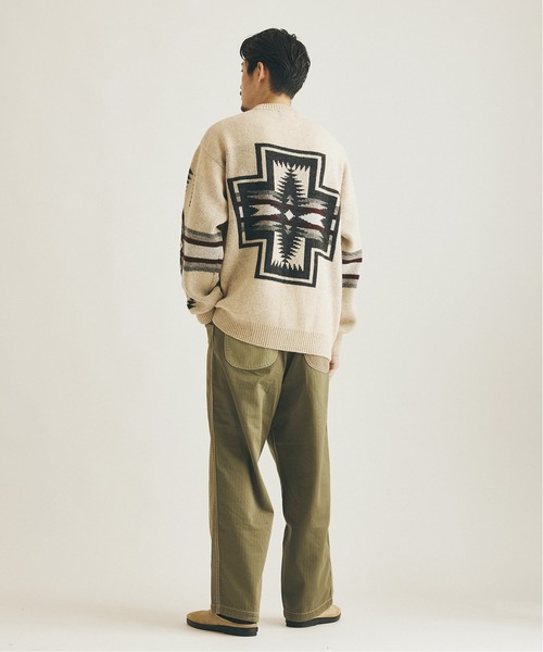 PENDLETON（ペンドルトン）の「【PENDLETON×JS / ペンドルトン】別注 LAMBS WOOL ジャガード クルーネック ニット [ユニセックス対応]（ニット/セーター・メンズ・ダークベージュ/ブラック/ナチュラル・MEDIUM/SMALL/LARGE）」の11枚目の写真