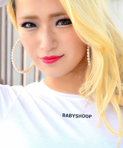 babyShoop（ベイビーシュープ）の「SHOOP刺繍長袖TOPS（Tシャツ/カットソー・レディース・ブラック/ホワイト・FREE）」の7枚目の写真