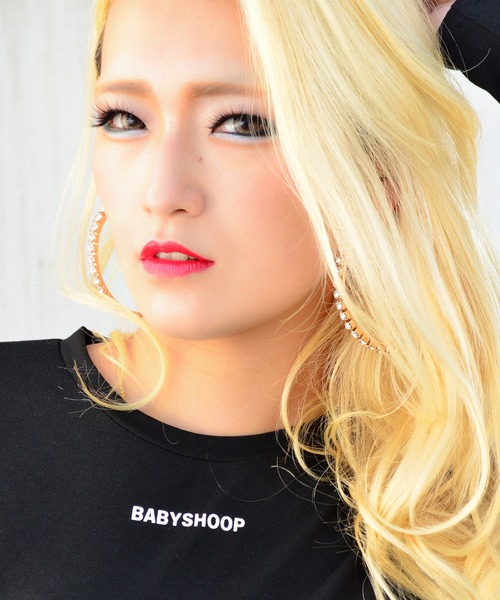 babyShoop（ベイビーシュープ）の「SHOOP刺繍長袖TOPS（Tシャツ/カットソー・レディース・ブラック/ホワイト・FREE）」の6枚目の写真