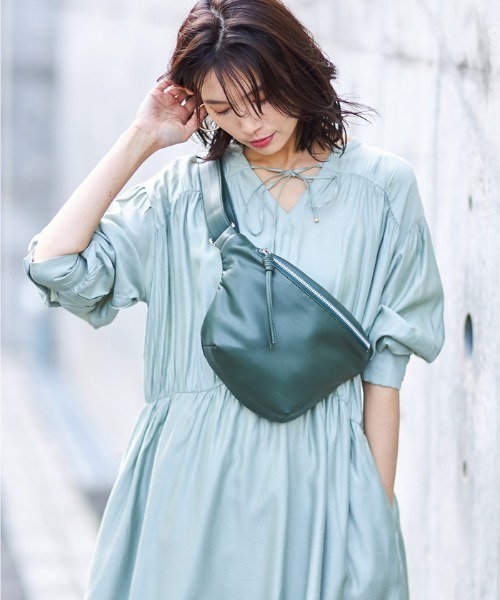 Cookie Chocolate（クッキーチョコレート）の「ギャザーティアードワンピース（ワンピース・レディース・ミント/ライトベージュ・M）」の8枚目の写真