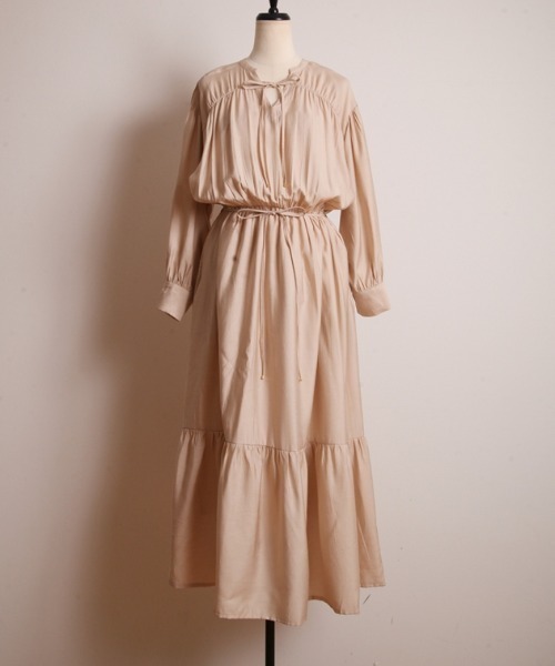 Cookie Chocolate（クッキーチョコレート）の「ギャザーティアードワンピース（ワンピース・レディース・ミント/ライトベージュ・M）」の14枚目の写真