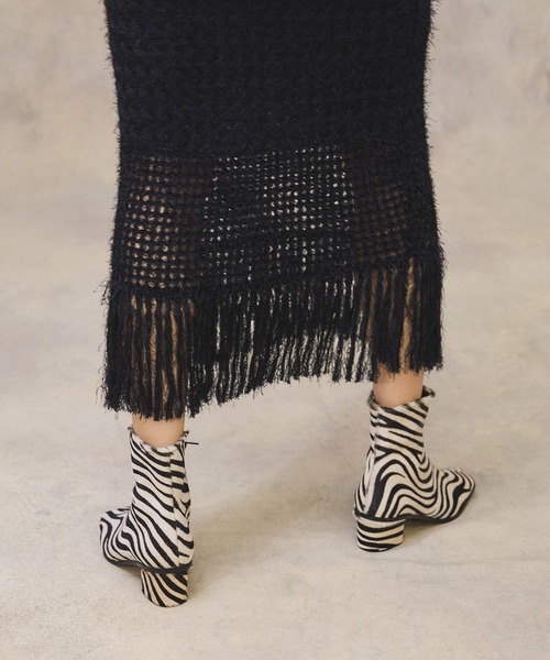 PUBLIC TOKYO（パブリックトウキョウ）の「アニマルスクエアショートブーツ（ブーツ・レディース・ゼブラ・2/3）」の9枚目の写真