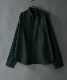 SITRY | Oversize Drop shoulder Regular collar shirt/オーバーサイズ ドロップショルダー トロミシャツ(シャツ/ブラウス)