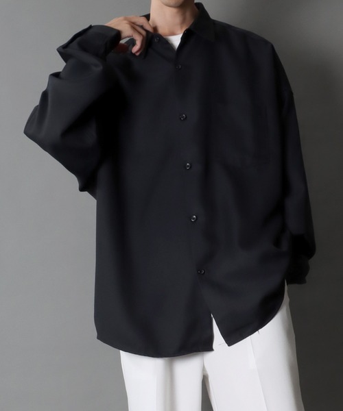 セール】SITRY Oversize Drop shoulder Regular collar shirt/別注