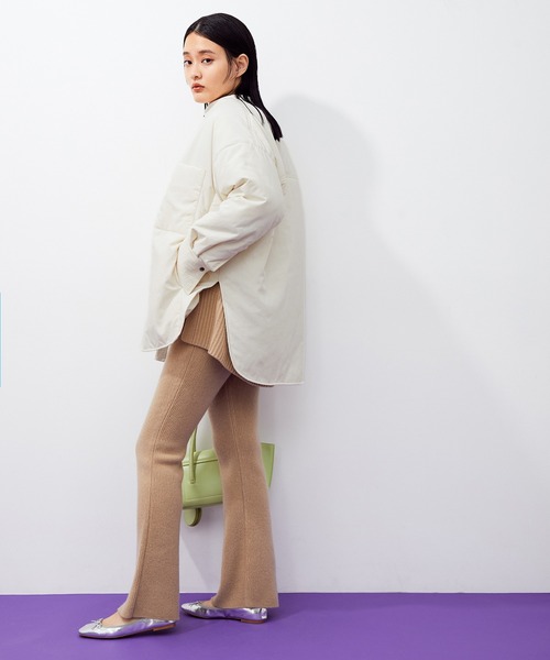 ADAM ET ROPE'（アダムエロペ）の「【WEB限定】中綿シャツ（その他アウター・レディース・ブラック/オフホワイト/ラベンダー・FREE）」の16枚目の写真