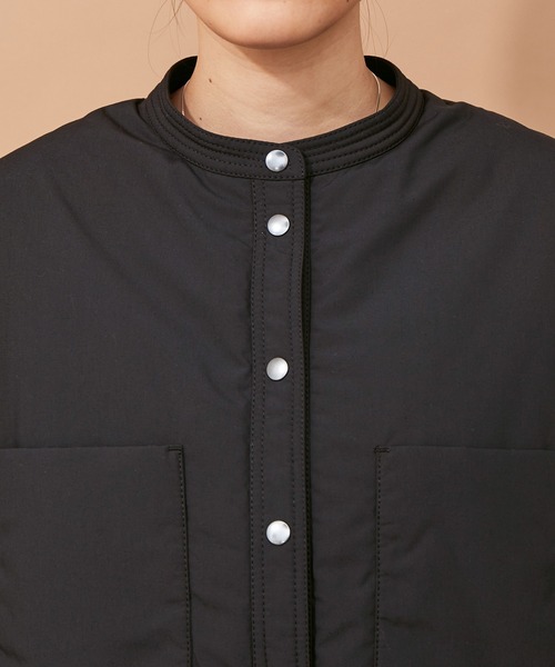 ADAM ET ROPE'（アダムエロペ）の「【WEB限定】中綿シャツ（その他アウター・レディース・ブラック/オフホワイト/ラベンダー・FREE）」の10枚目の写真