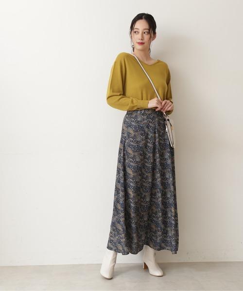 NATURAL BEAUTY BASIC（ナチュラルビューティーベーシック）の「ペイズリープリントスカート/0171220980（スカート・レディース・ベージュ系その他/ブルー系その他6・MEDIUM/SMALL）」の16枚目の写真