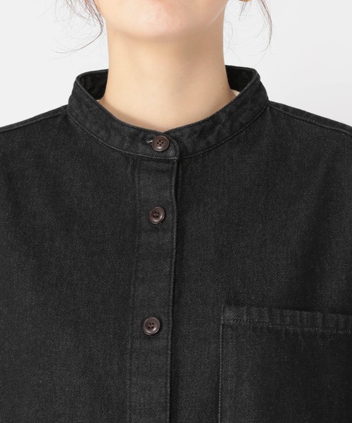 studio CLIP（スタディオクリップ）の「[10/6instaLIVE着用]デニムシャツブルゾン（ブルゾン・レディース・ブラック/ライトグレー/インディゴブルー・FREE）」の12枚目の写真