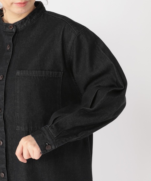 studio CLIP（スタディオクリップ）の「[10/6instaLIVE着用]デニムシャツブルゾン（ブルゾン・レディース・ブラック/ライトグレー/インディゴブルー・FREE）」の7枚目の写真